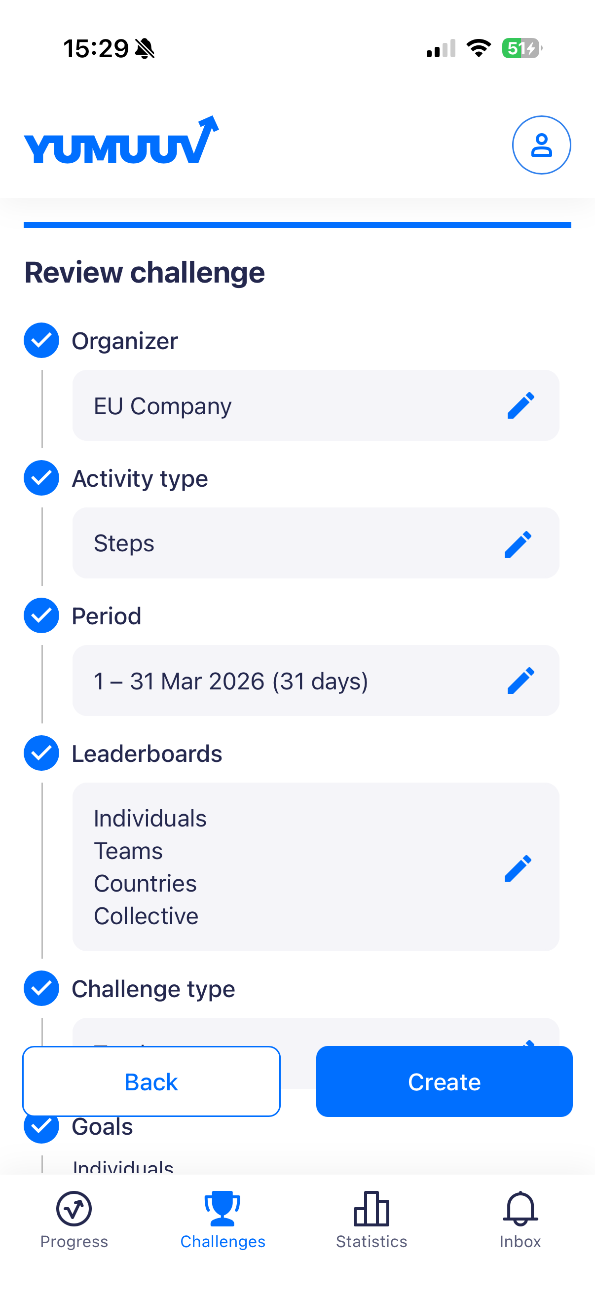 Creating a challenge | Help center | YuMuuv