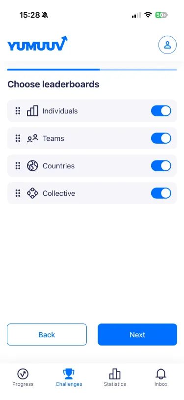 Choose leaderboards