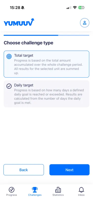 Choose challenge type