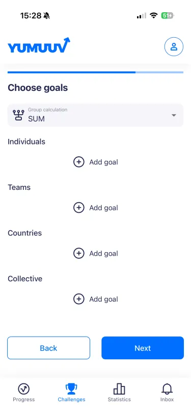 Choose goals