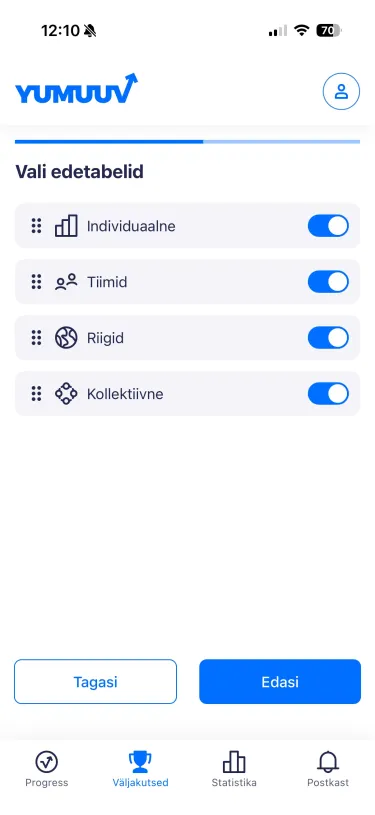 vali edetabelid