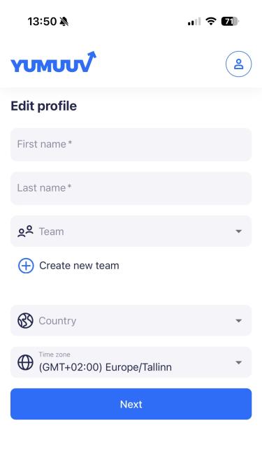 Edit profile