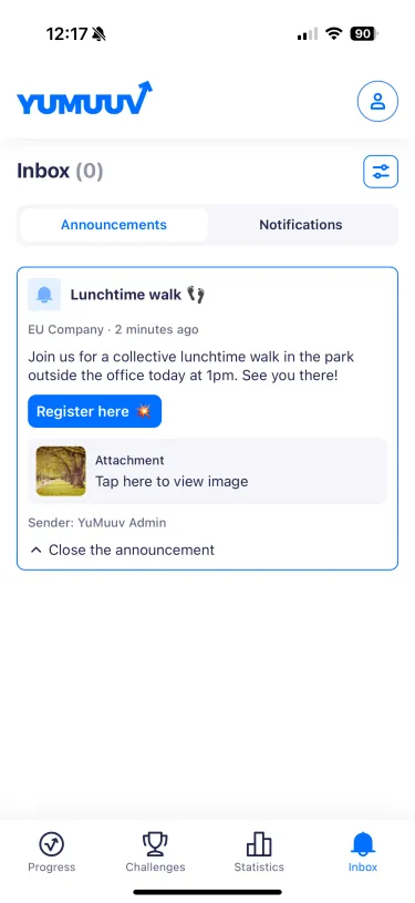 view the announcement