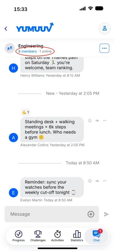 YuMuuv app – A group chat with reactions and replies