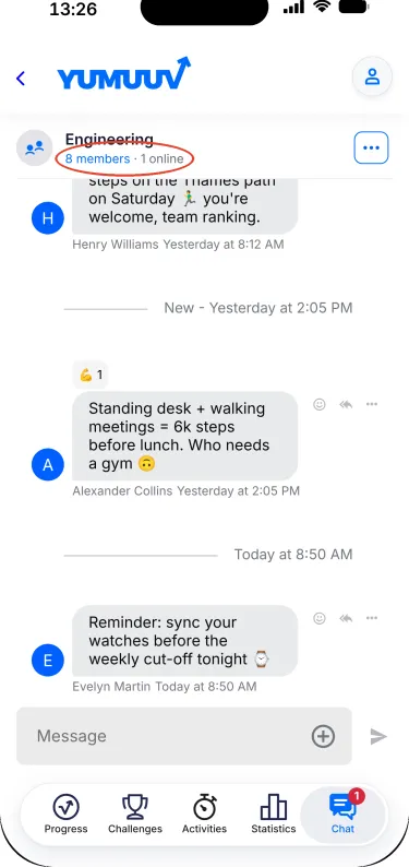 YuMuuv app – A group chat with reactions and replies