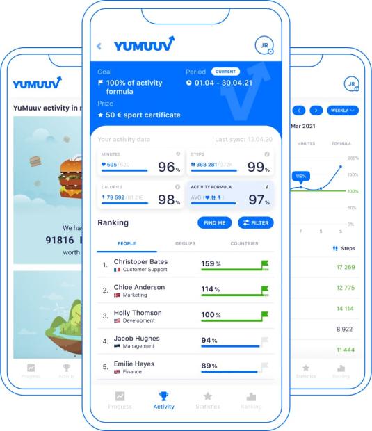 YuMuuv app screenshots