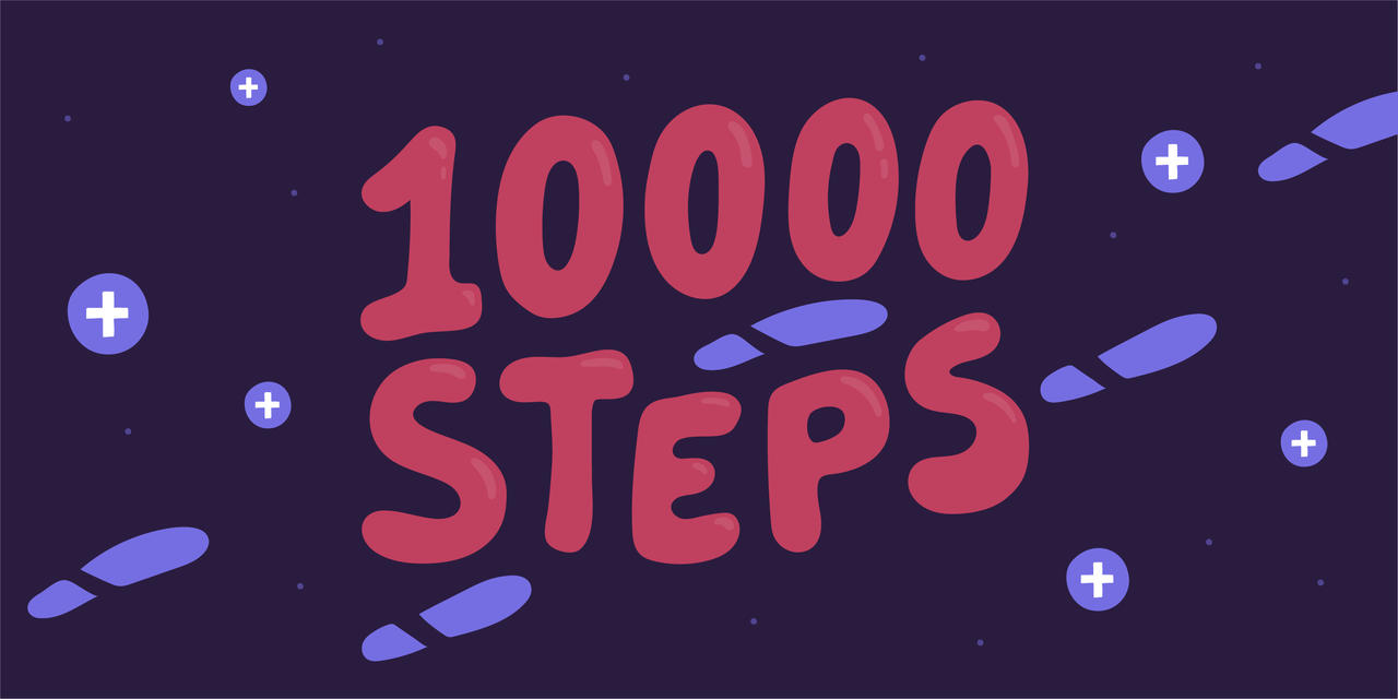 Walking 10 000 steps a day during your fitness challenge |