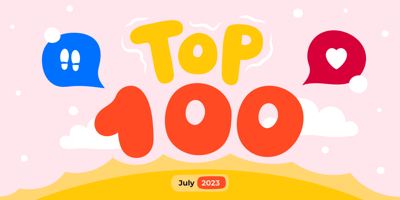 top 100 july