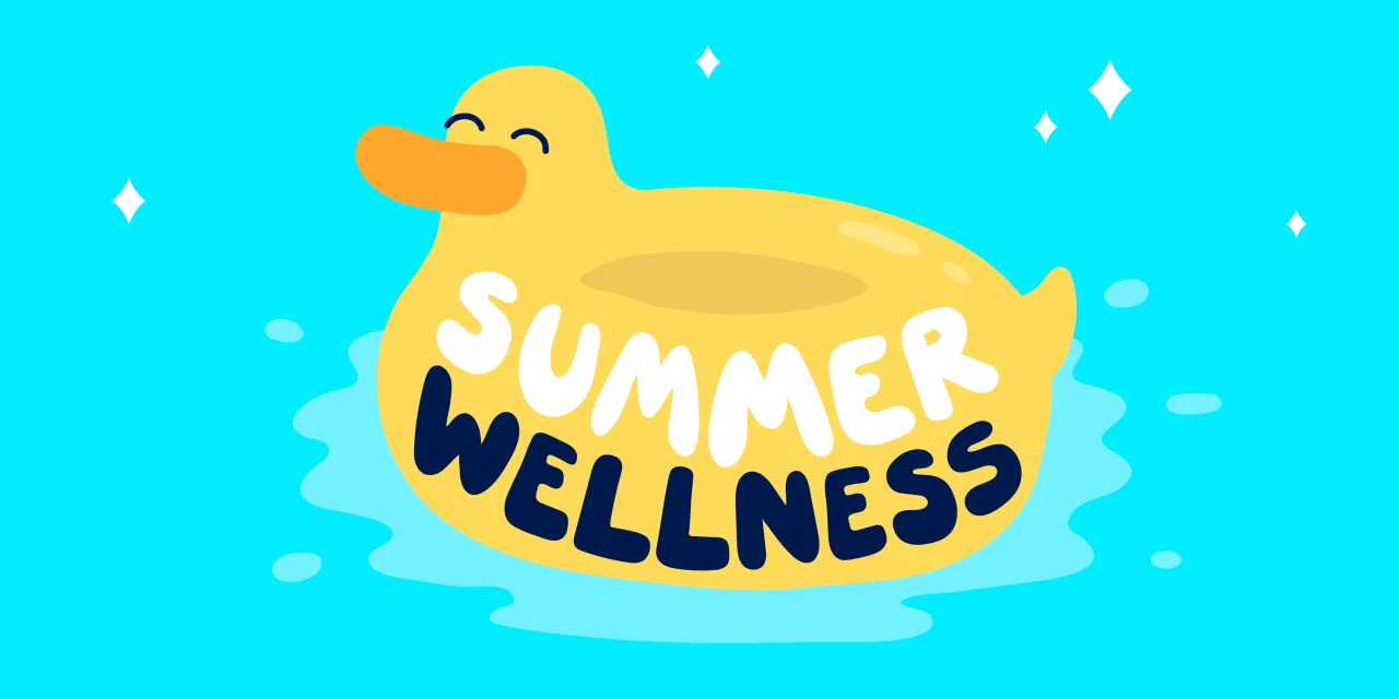 Employees enjoying a vacation-friendly summer wellness challenge