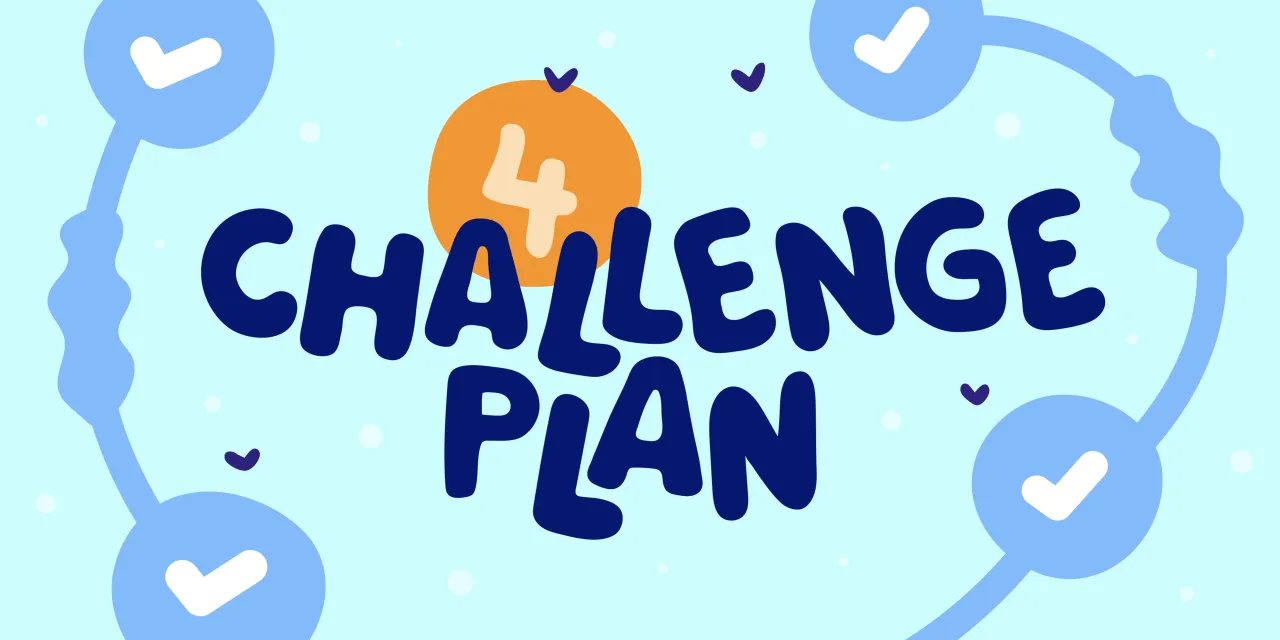 Quarterly wellness challenge plan with four challenges a year
