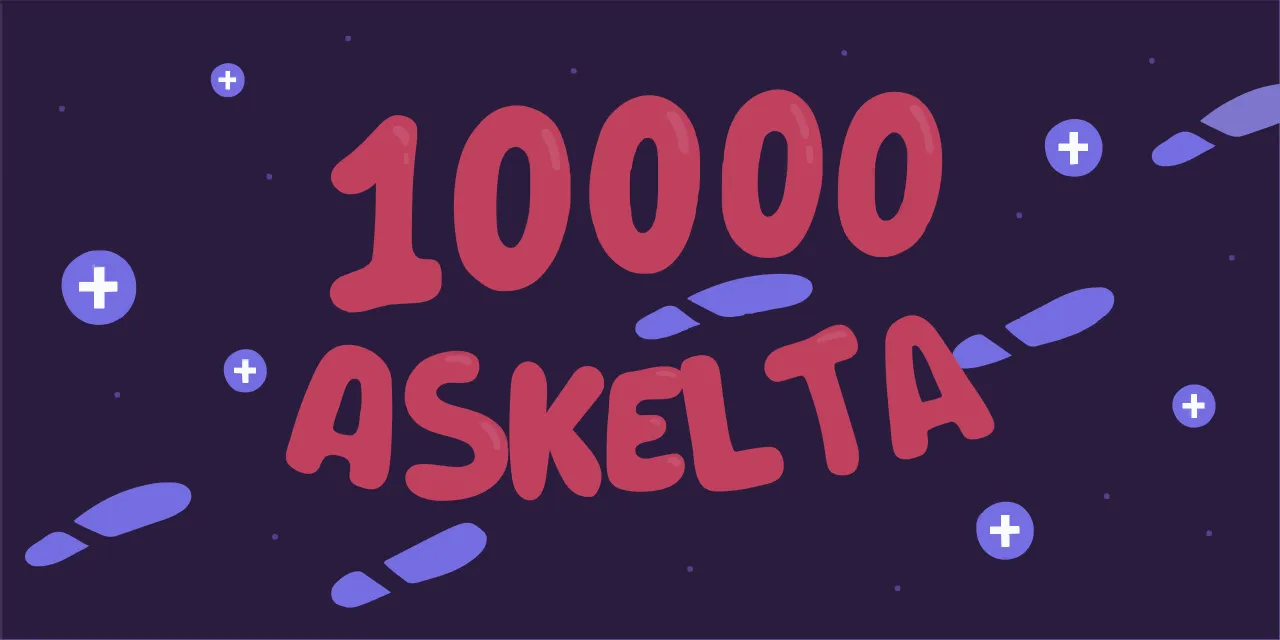 10 000 askelta päivässä kävellen