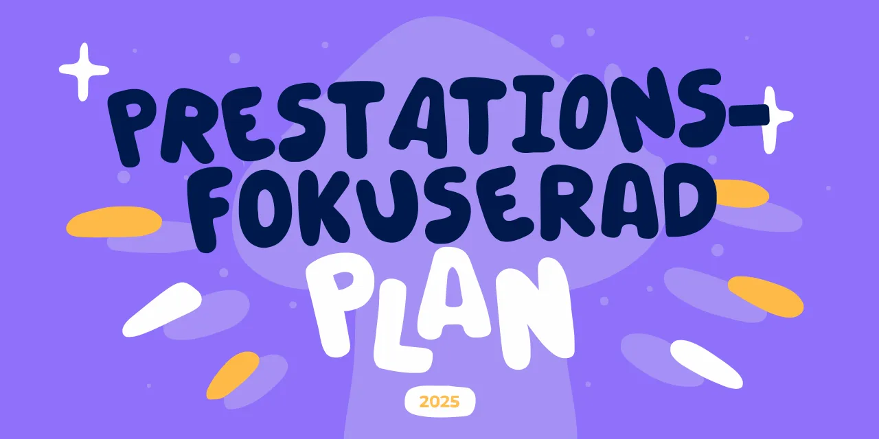 Prestationsfokuserad friskvårdsplan