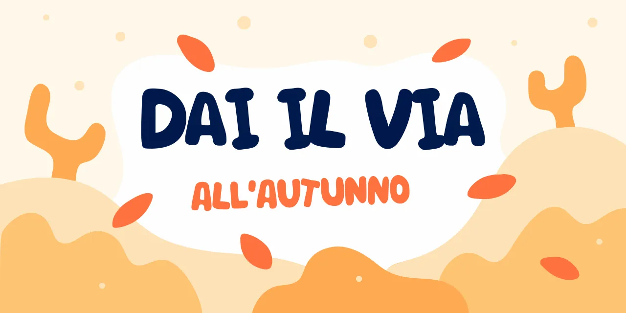 Team che lancia una sfida di benessere autunnale