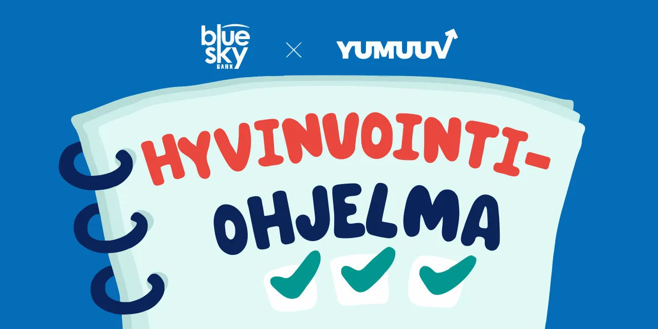 Blue Sky Bankin työntekijöitä, asiakastarina YuMuuvin hyvinvointiohjelmasta
