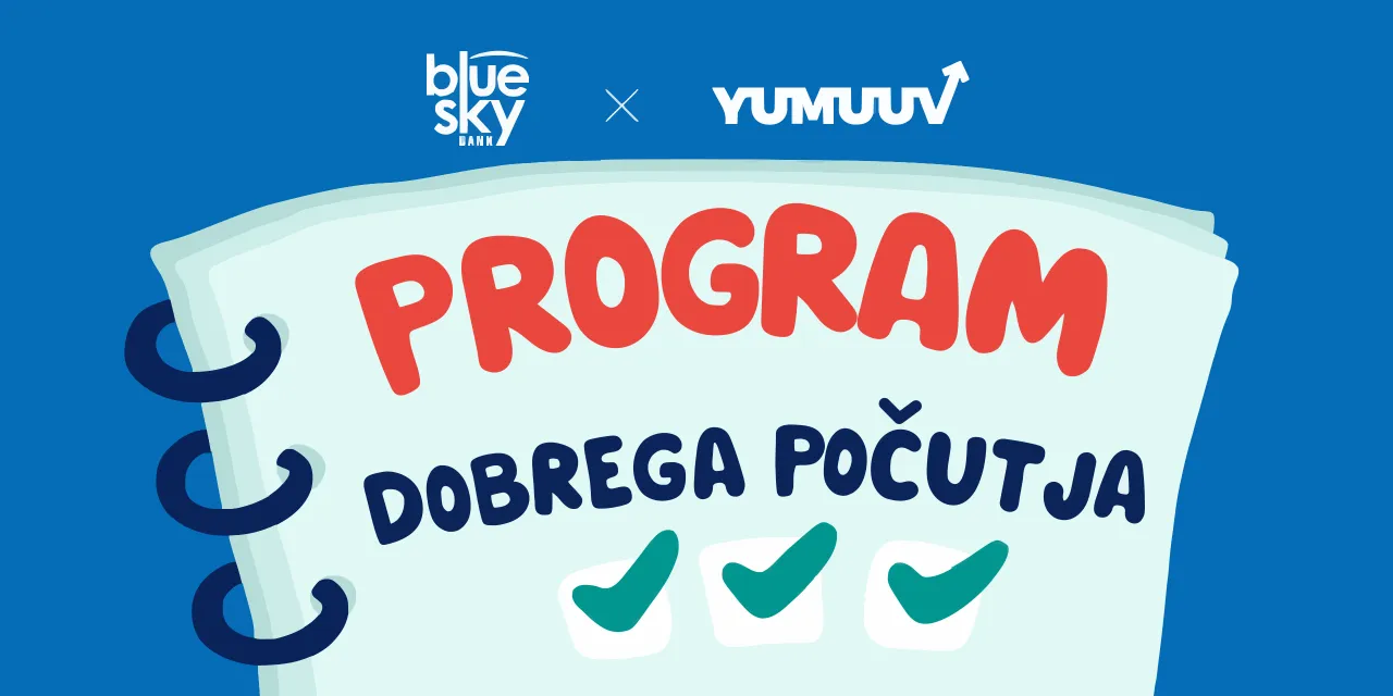 Zaposleni v Blue Sky Bank, študija primera programa dobrega počutja YuMuuv