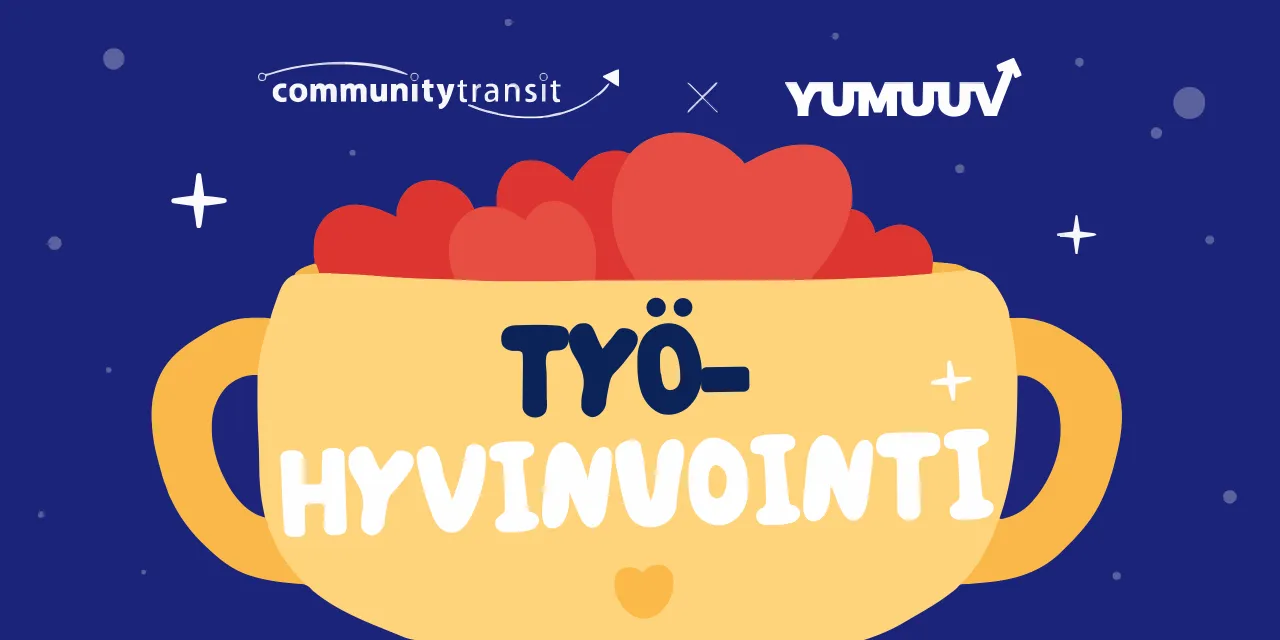 Community Transitin työntekijöitä, YuMuuvin työhyvinvoinnin asiakastarina