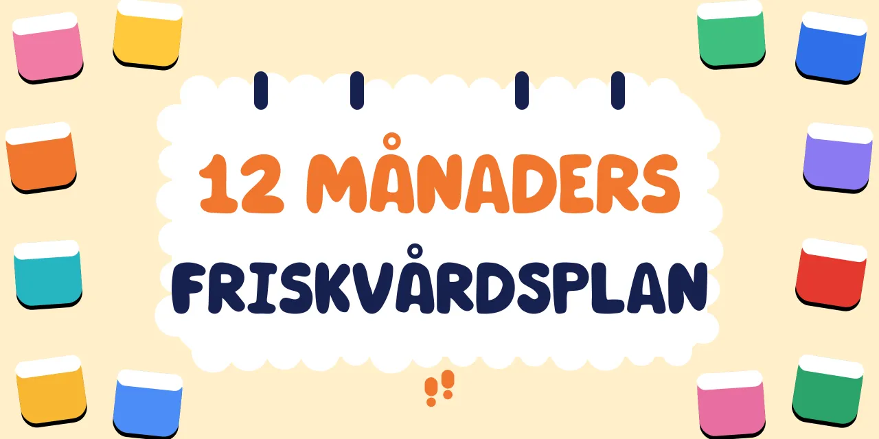 Exempel på friskvårdsprogram för medarbetare – utmaningsplan för 12 månader