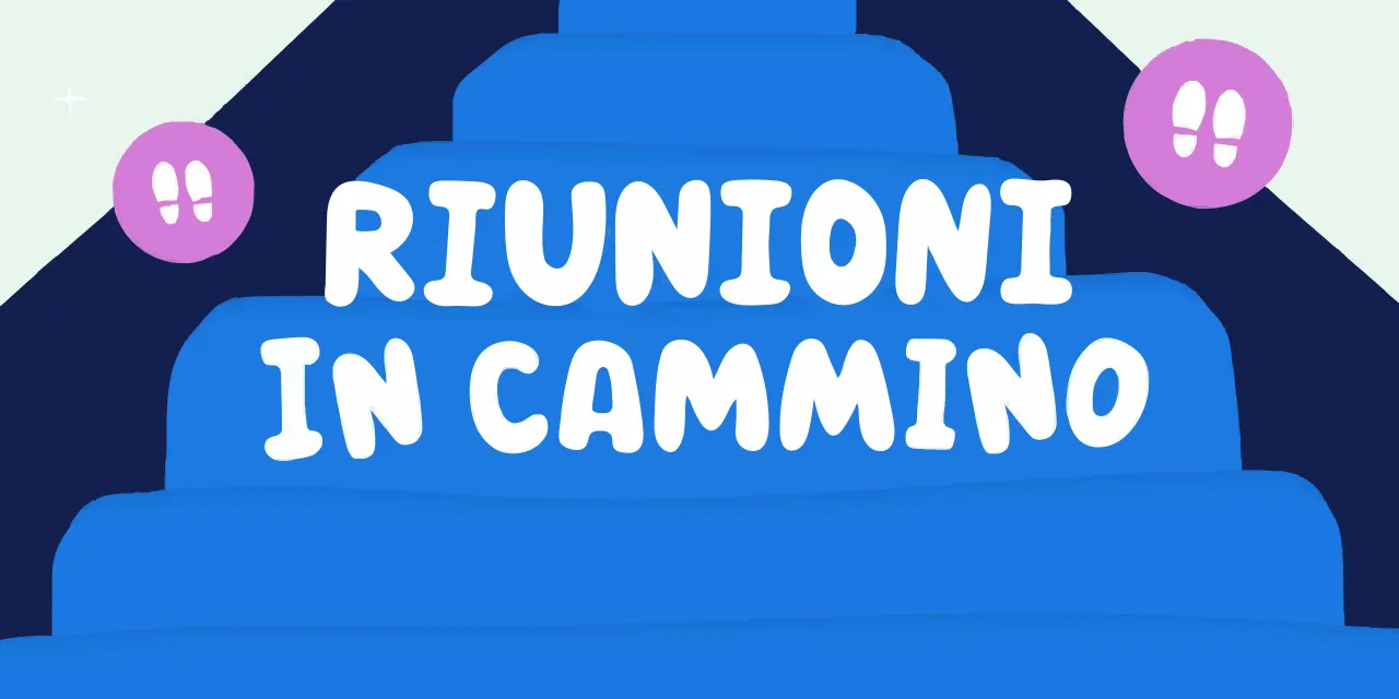 Una riunione walk-and-talk tra colleghi di lavoro