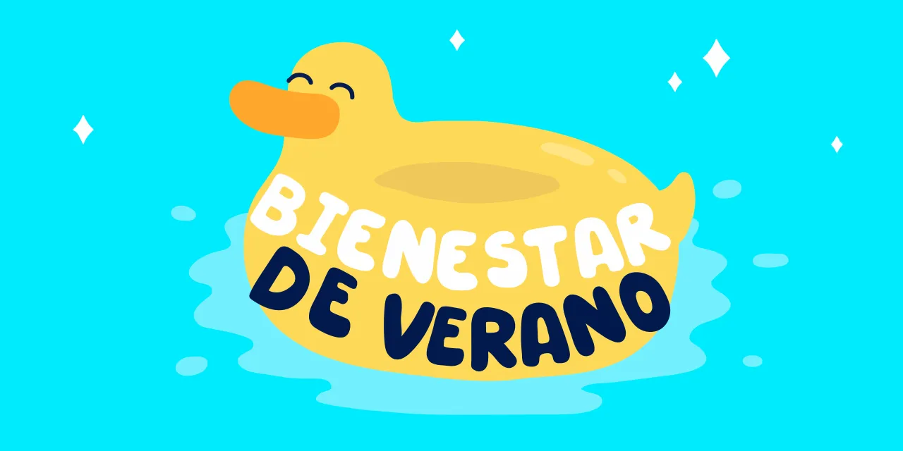 Empleados disfrutando de un desafío de bienestar de verano compatible con las vacaciones