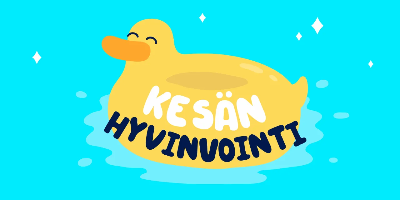 Työntekijät nauttimassa lomaystävällisestä kesän hyvinvointihaasteesta