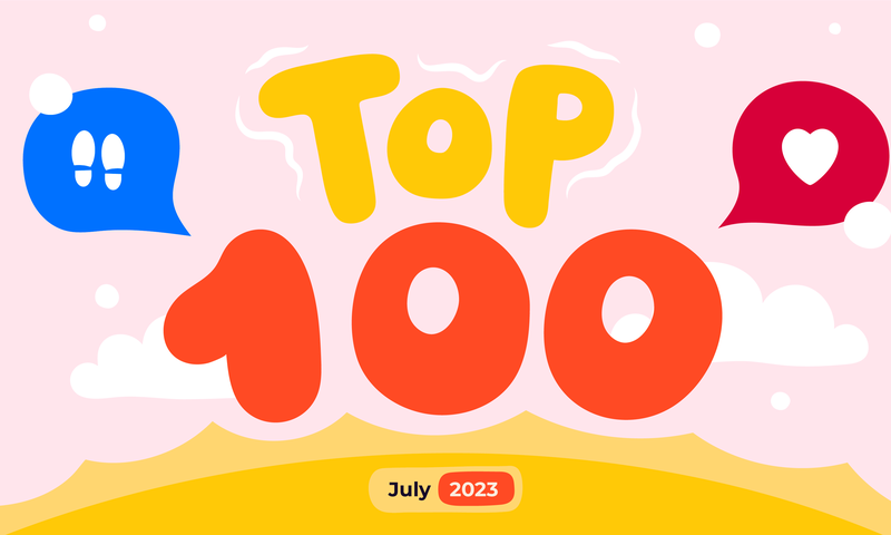 top 100 july