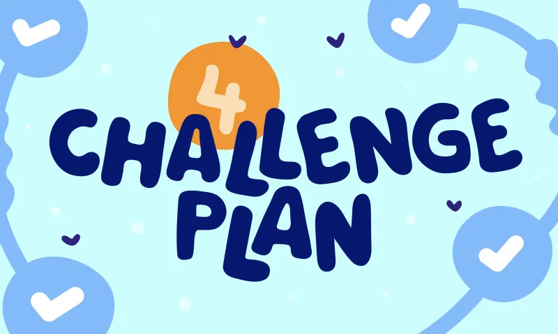 Quarterly wellness challenge plan with four challenges a year