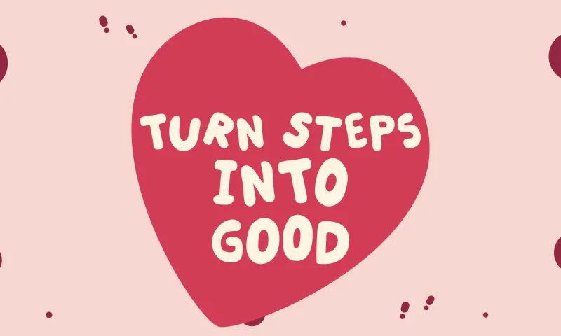 Colleagues walking together in a charity step challenge