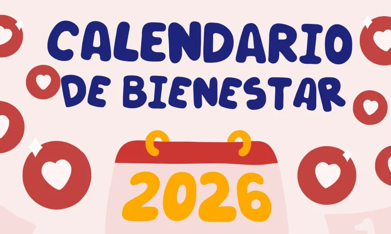 Calendario de desafíos de bienestar con 12 temas mensuales