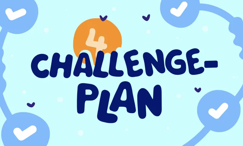 Quartalsplan für Wellness-Challenges mit vier Challenges pro Jahr