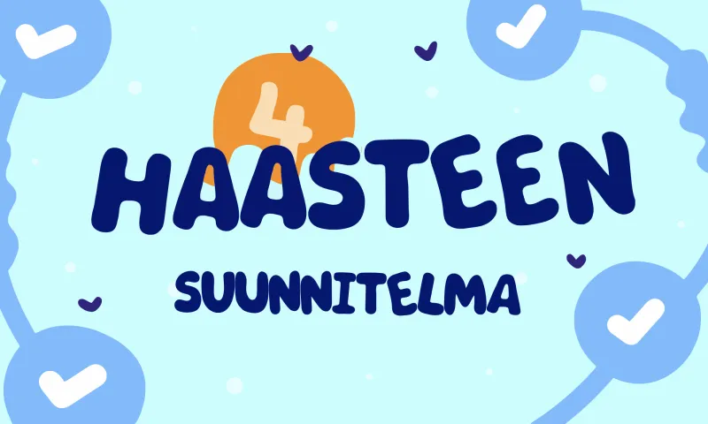 Neljännesvuosittainen hyvinvointihaastesuunnitelma, jossa on neljä haastetta vuodessa