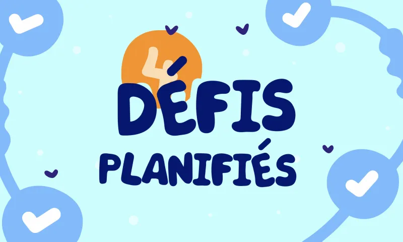 Plan trimestriel de défis bien-être avec quatre défis par an