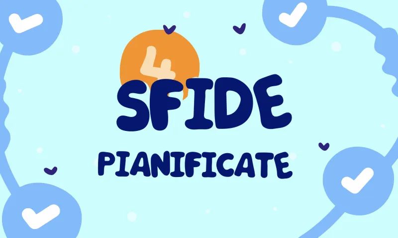 Piano trimestrale di sfide di benessere con quattro sfide all’anno