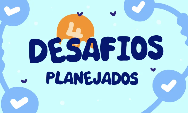 Plano trimestral de desafios de bem-estar com quatro desafios por ano