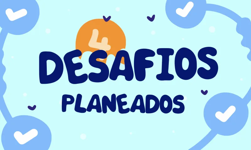 Plano trimestral de desafios de bem-estar com quatro desafios por ano