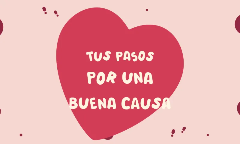 Compañeros caminando juntos en un desafío de pasos solidario