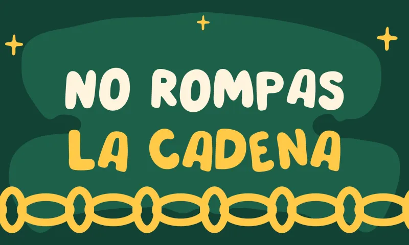 Calendario con una cadena de días marcados para una racha de hábito