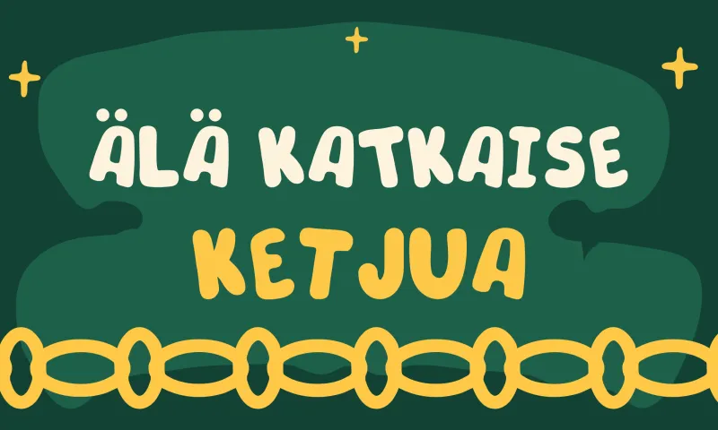 Kalenteri, johon on merkitty tavan putken päivät ketjuksi