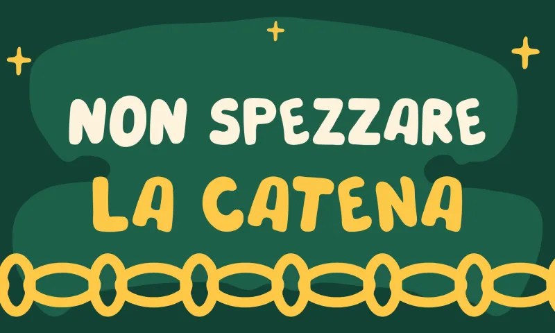 Calendario con una catena di giorni segnati per una serie di abitudini