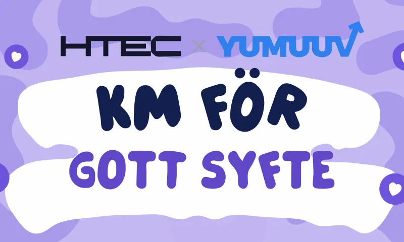 HTEC-medarbetare som går, springer och cyklar, ett kundcase om en CSR-utmaning i YuMuuv