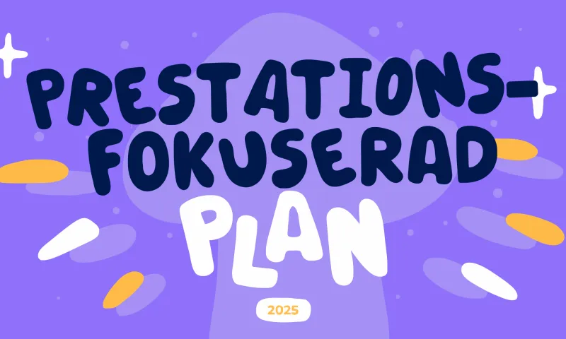 Prestationsfokuserad friskvårdsplan