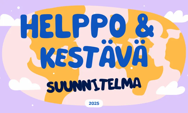 Yksinkertainen ja kestävä hyvinvointisuunnitelma
