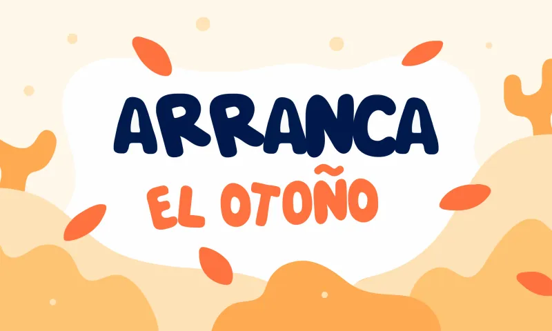 Equipo lanzando un desafío de bienestar en otoño