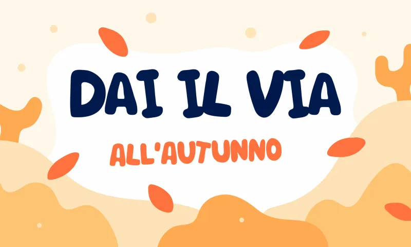 Team che lancia una sfida di benessere autunnale