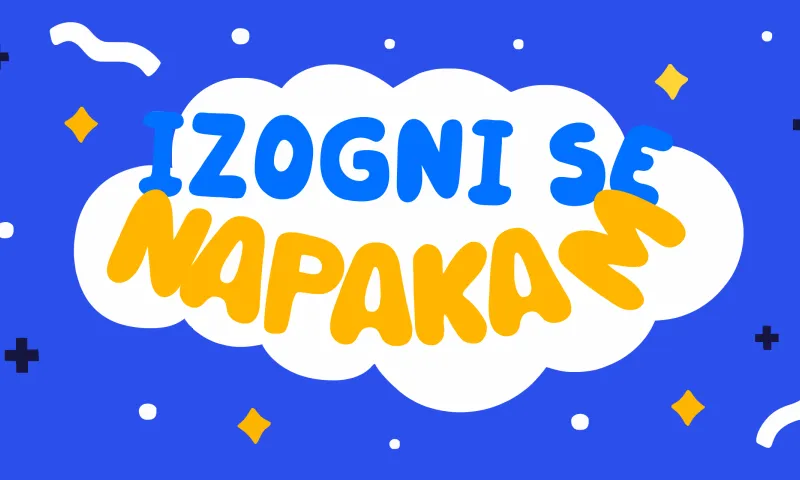 Pogoste napake pri načrtovanju izziva dobrega počutja