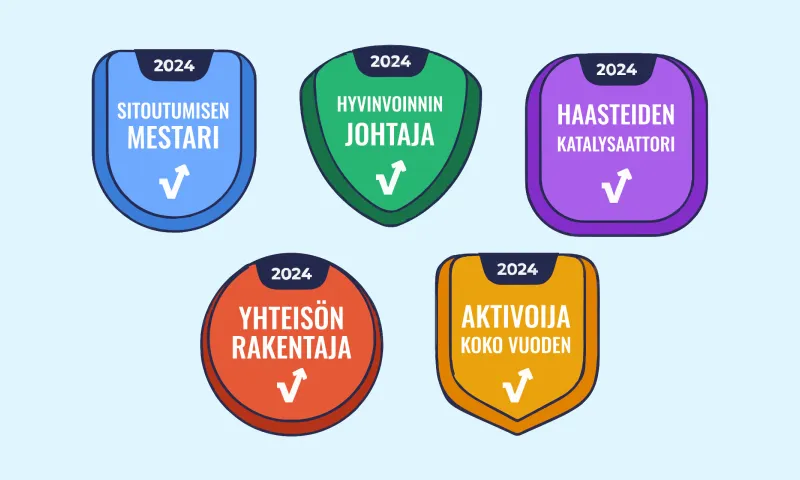 YuMuuvin työhyvinvoinnin saavutusmerkit