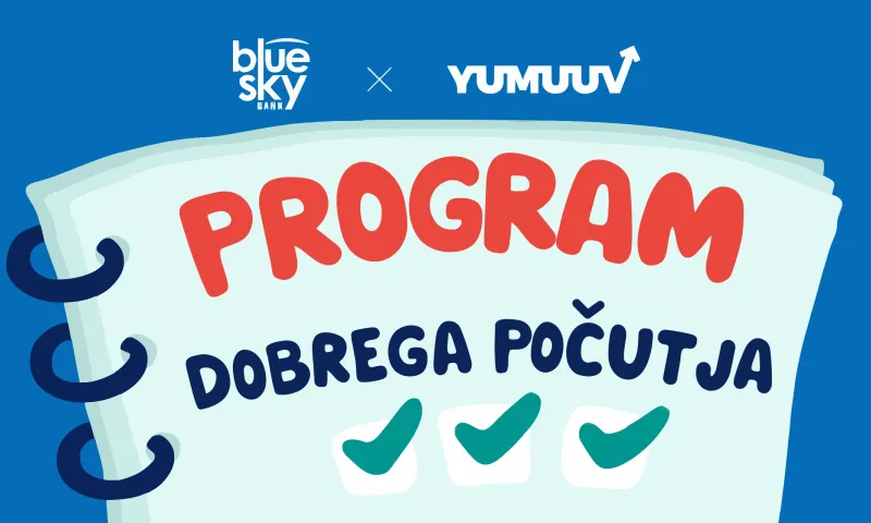 Zaposleni v Blue Sky Bank, študija primera programa dobrega počutja YuMuuv