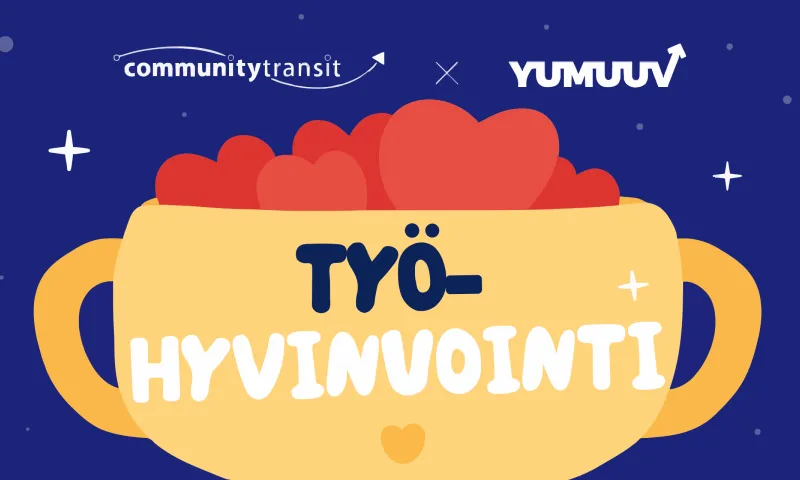 Community Transitin työntekijöitä, YuMuuvin työhyvinvoinnin asiakastarina
