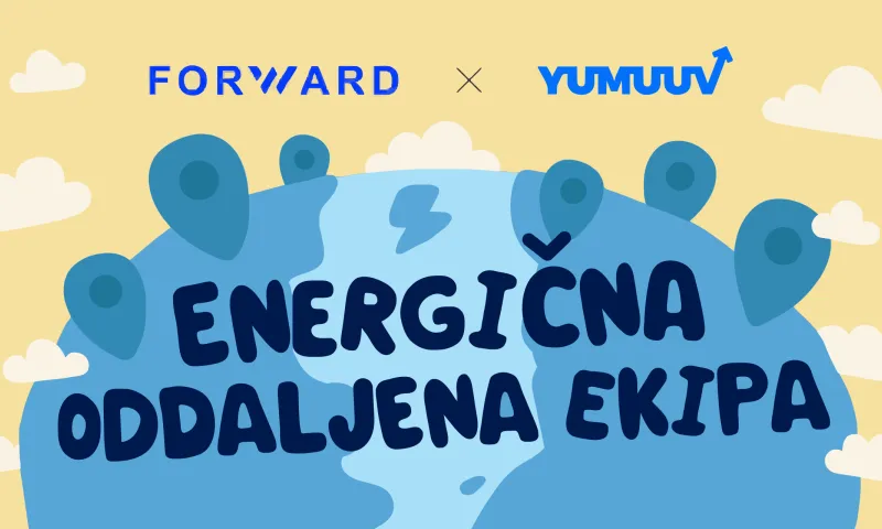 Ekipa na daljavo podjetja Forward Platform, študija primera izziva dobrega počutja YuMuuv