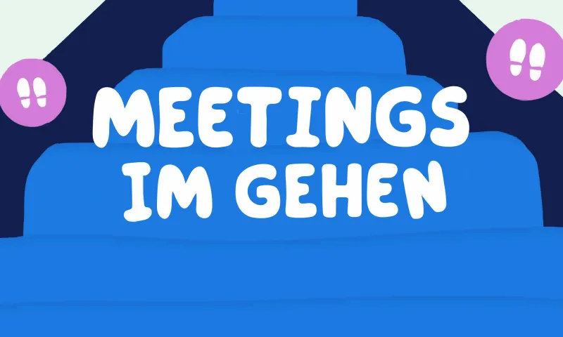 Kolleginnen und Kollegen bei einem Walking-Meeting
