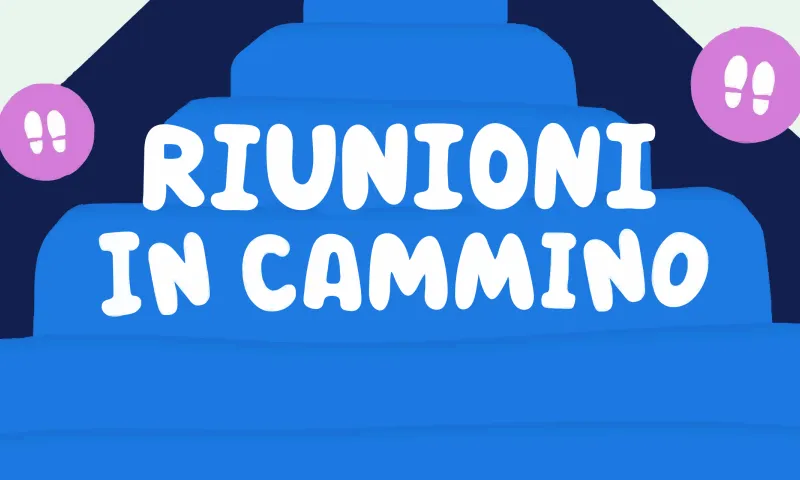 Una riunione walk-and-talk tra colleghi di lavoro
